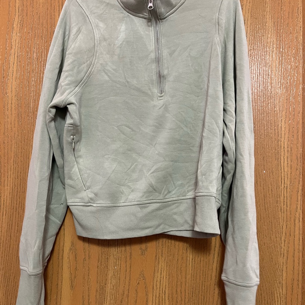 Danskin Light Green Half-Zip Sweatshirt